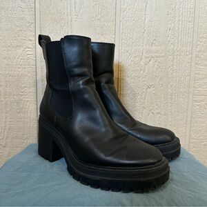 Sam & Libby Black Heeled Ankle Boots